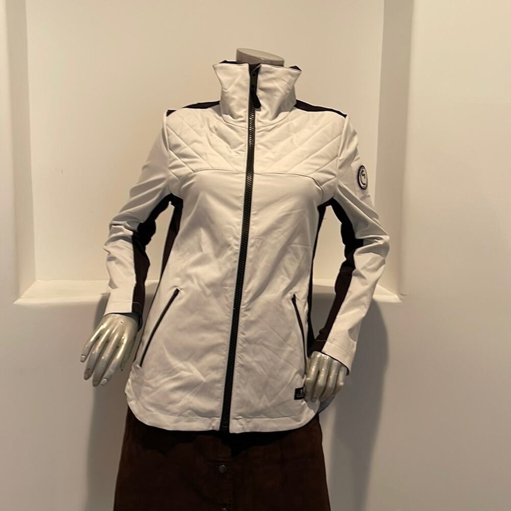 Coldsmoke Women Zip Up Jacket White/Black Size L